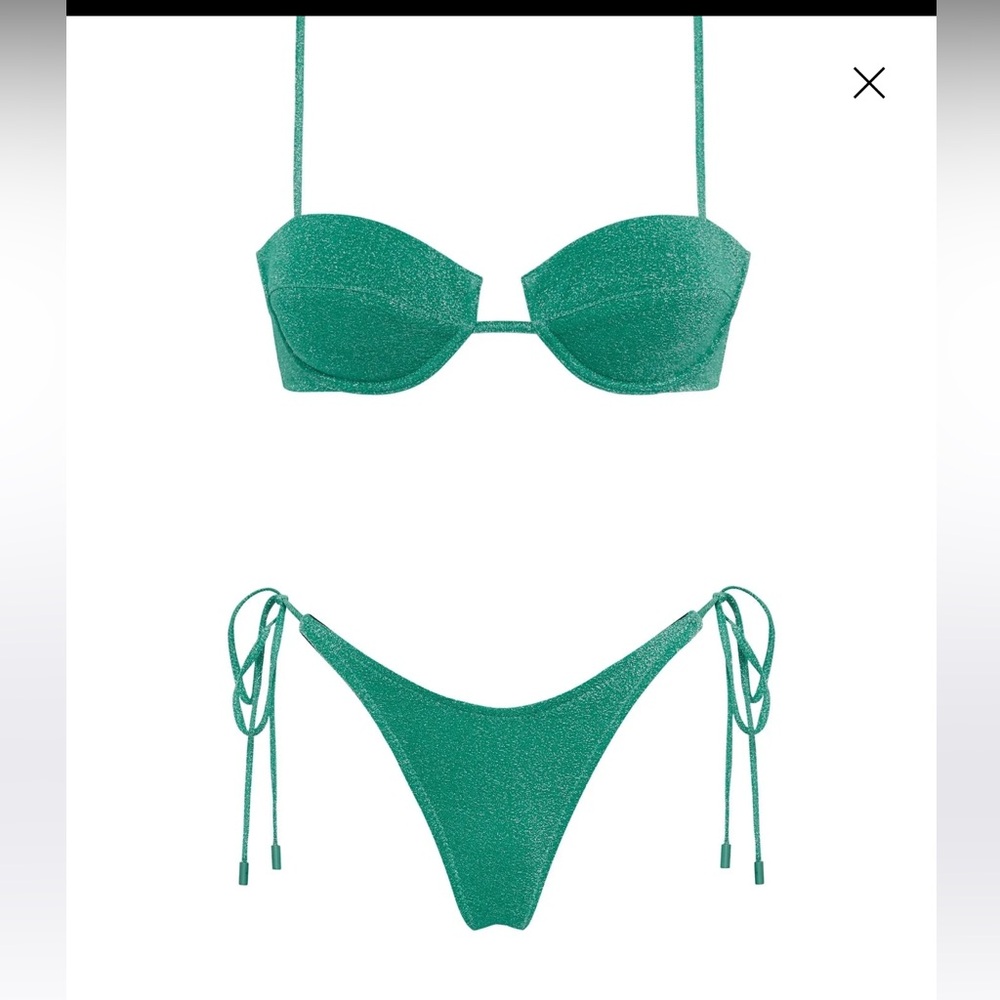 Triangl Mala Green Sparkle Bikini
